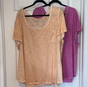 Lane Bryant T Shirts scoop neck with front pockets